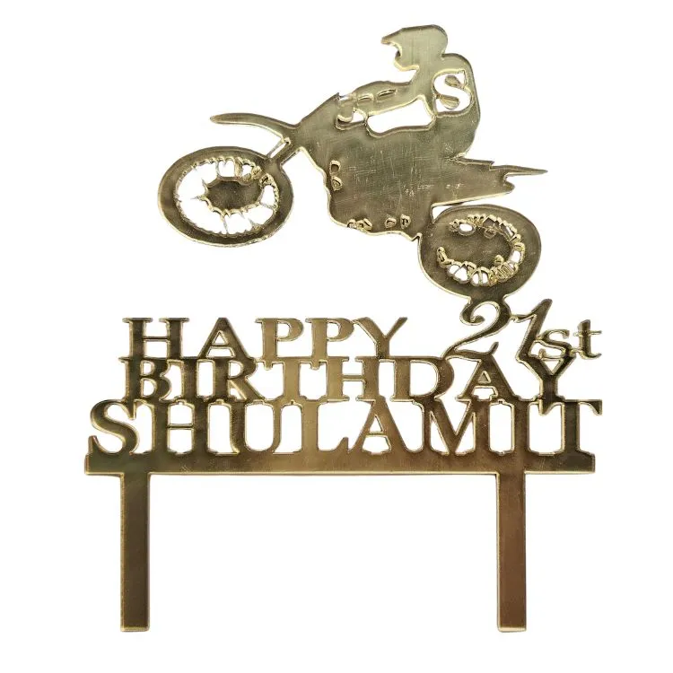 Custom Name Bike Cake Topper